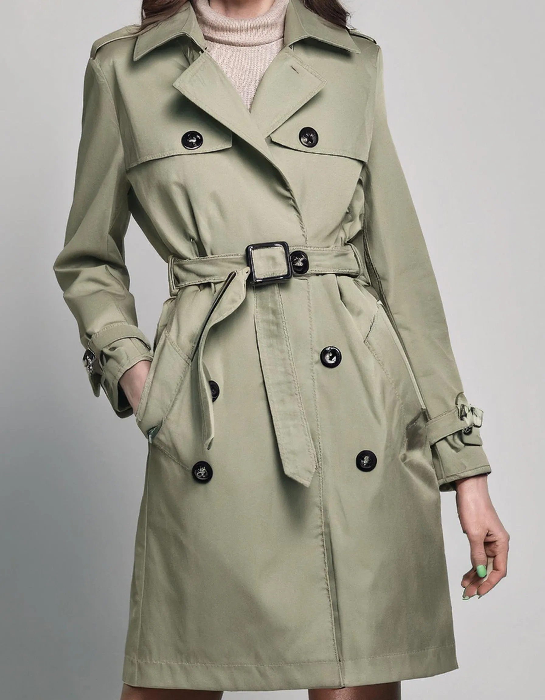 Stone Cropped Trench Coats