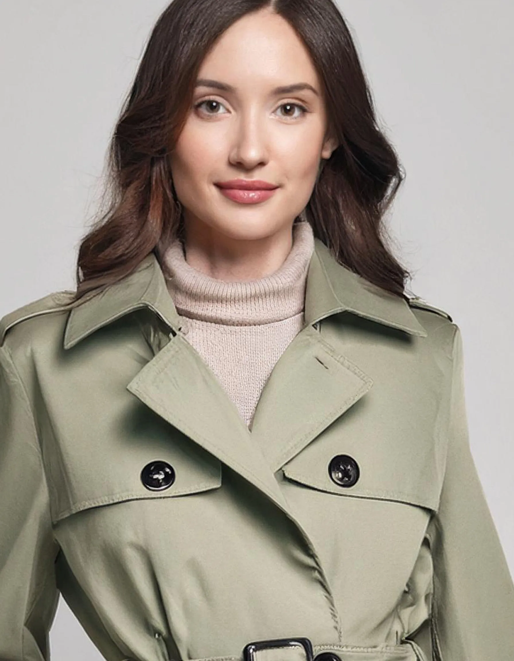 Stone Cropped Trench Coats