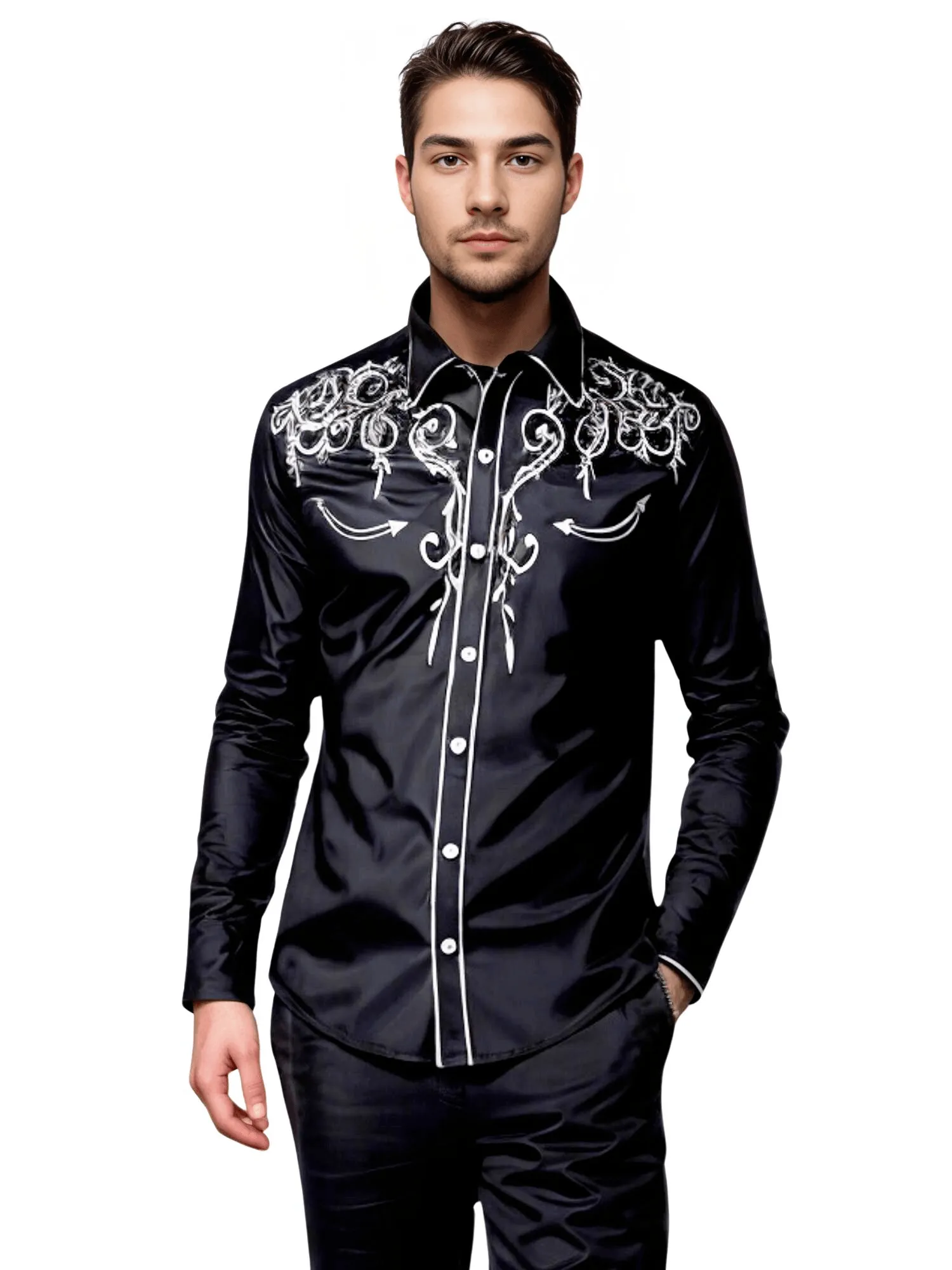 Stylish Men's Western Cowboy Shirt