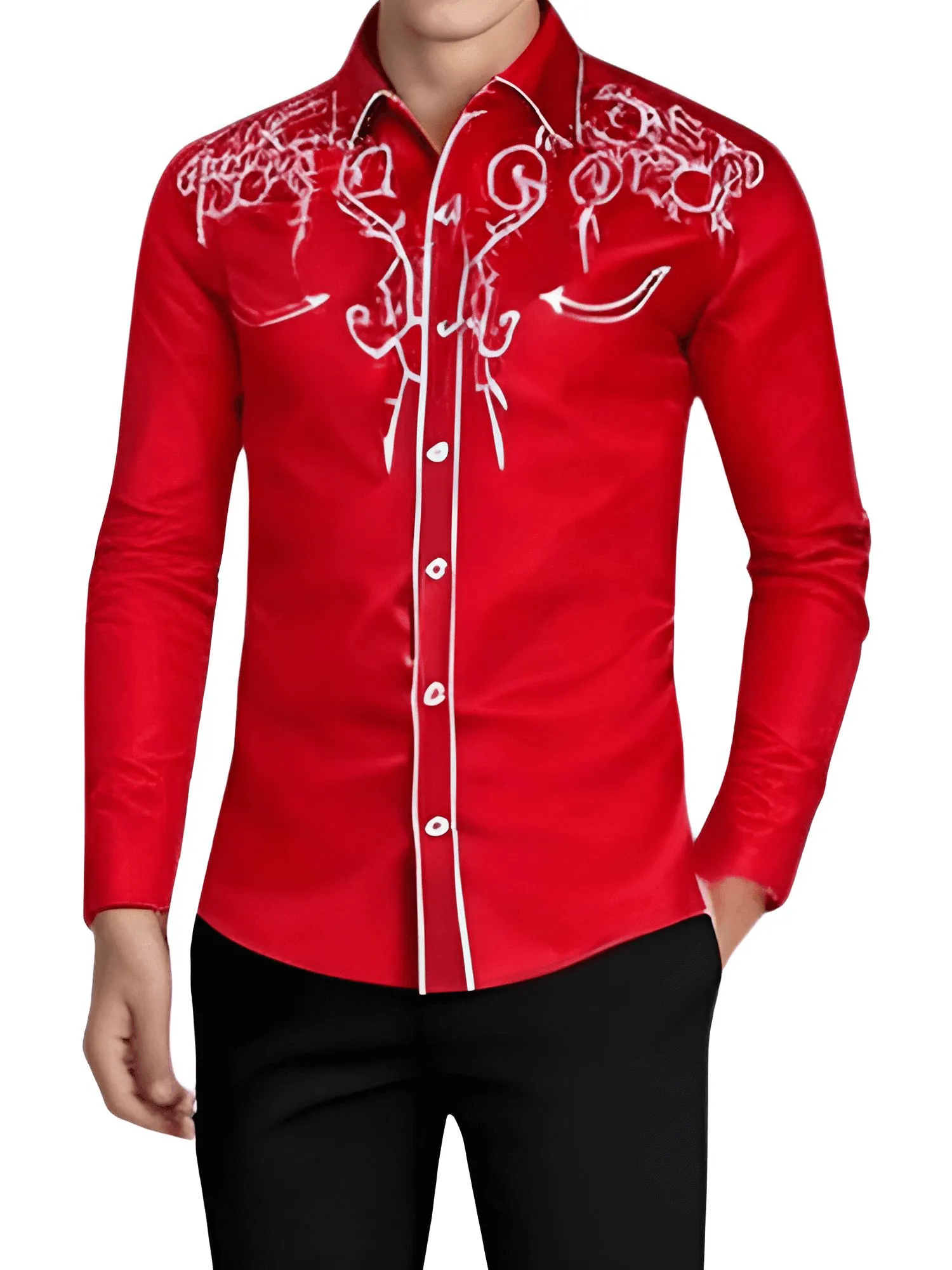 Stylish Men's Western Cowboy Shirt