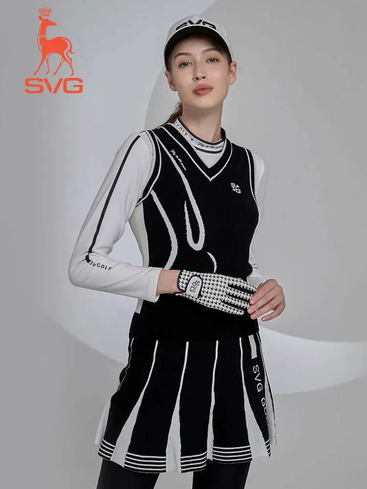 SVG High Quality Fleece Golf Vest Knitwear Athletic Top