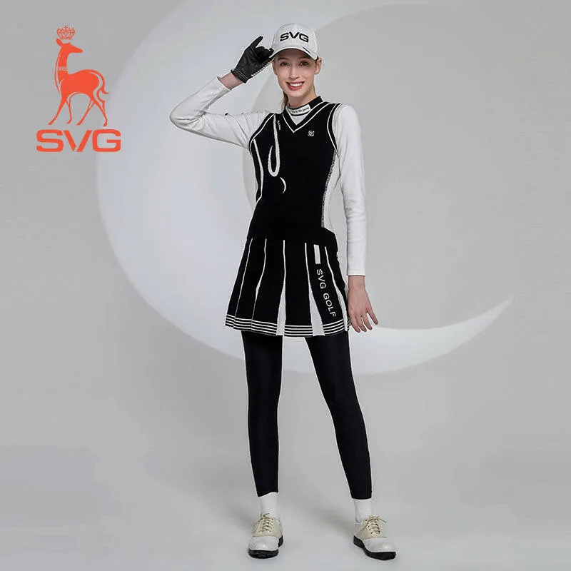 SVG High Quality Fleece Golf Vest Knitwear Athletic Top