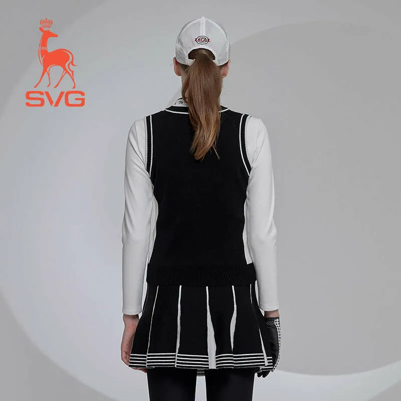 SVG High Quality Fleece Golf Vest Knitwear Athletic Top