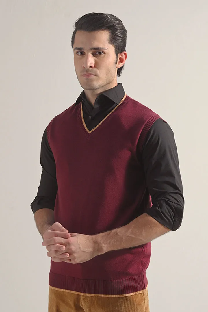 Sweater Vest - Maroon