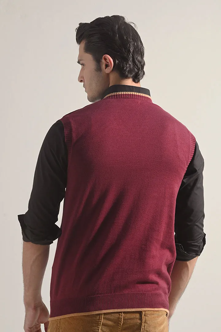 Sweater Vest - Maroon