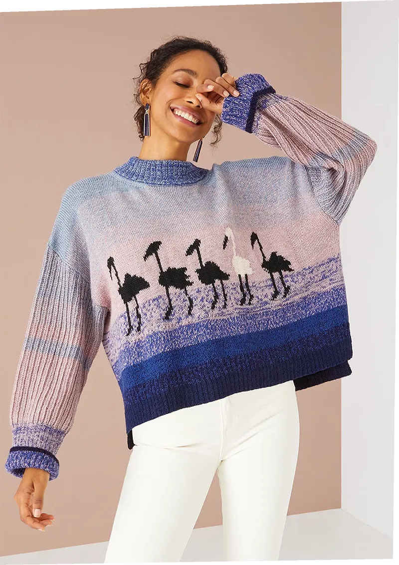 The Marina Flamingo Sweater