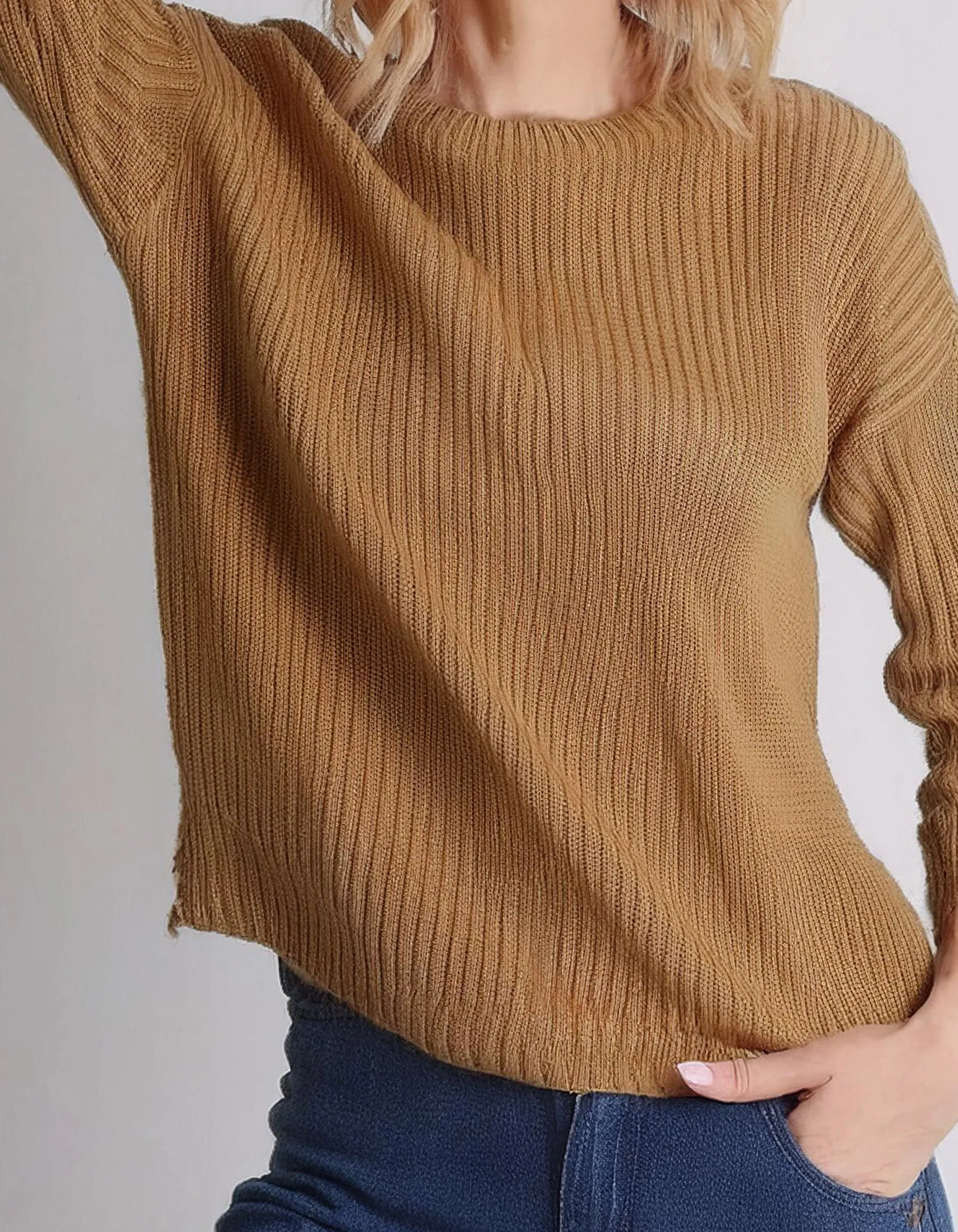 Toasted Almond Crewneck Sweater