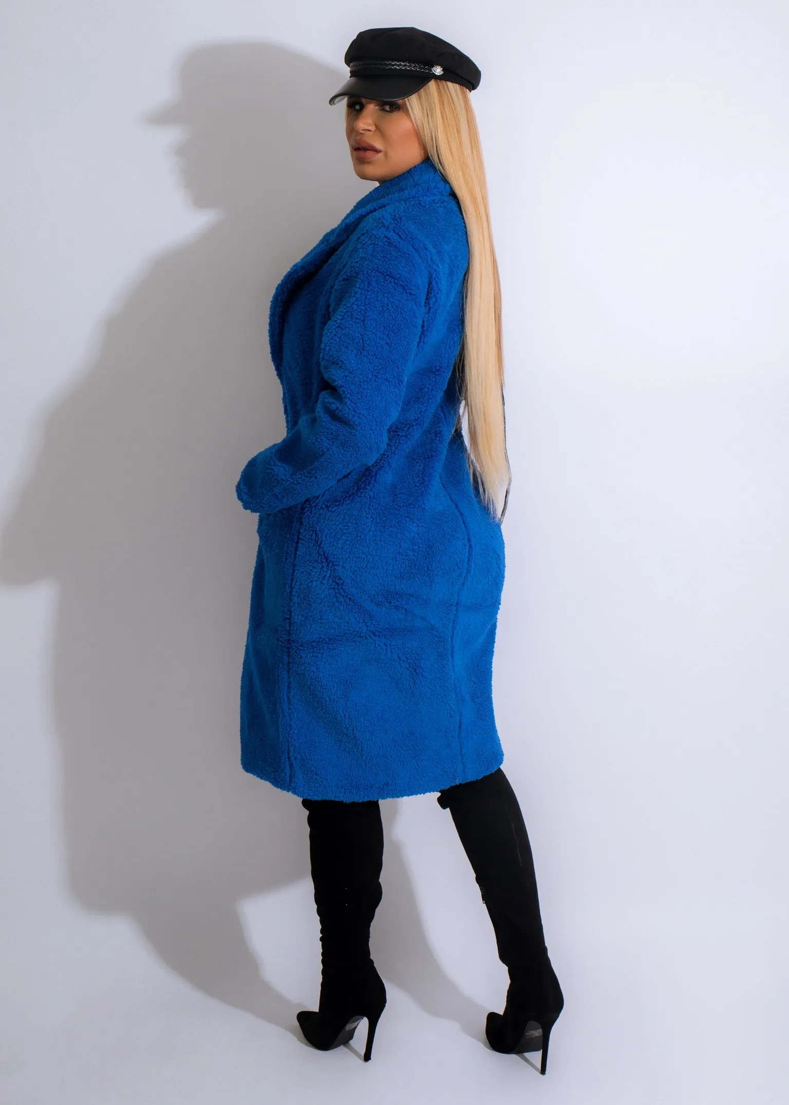 Urban Faux Fur Coat Blue