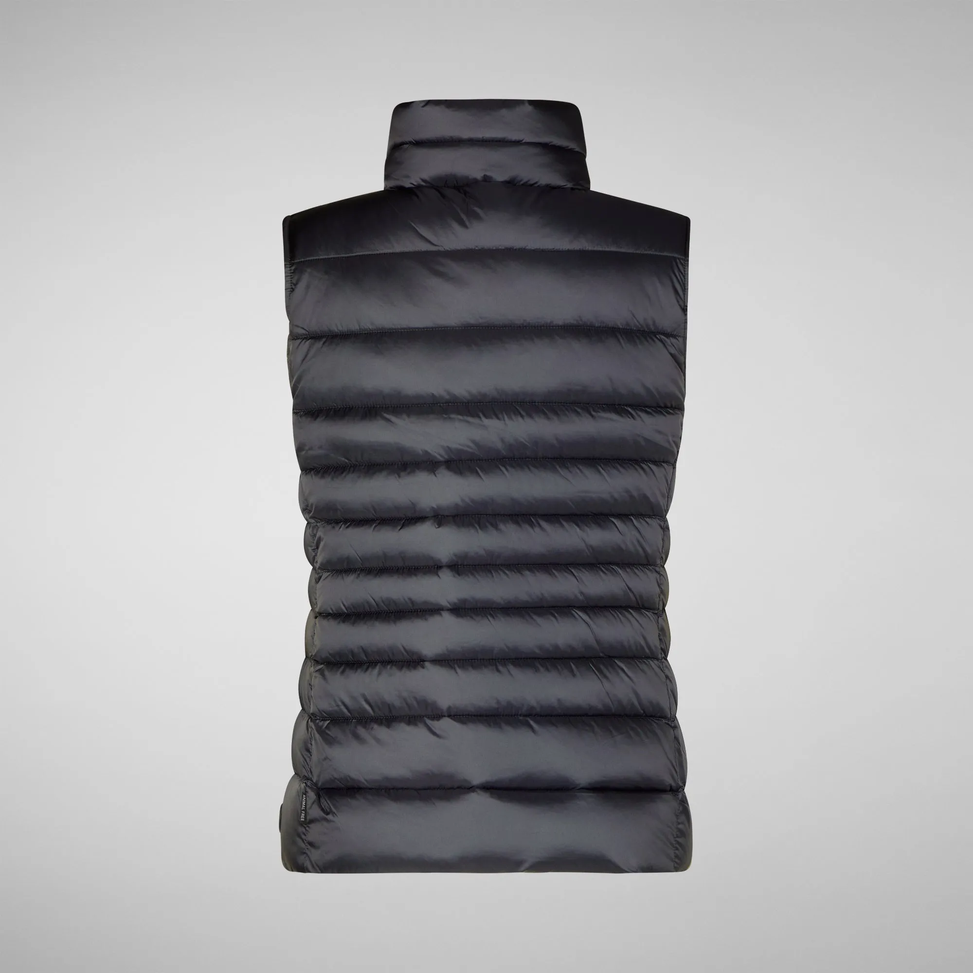 Women's Animal free Puffer Vest Lynn in ebony grey