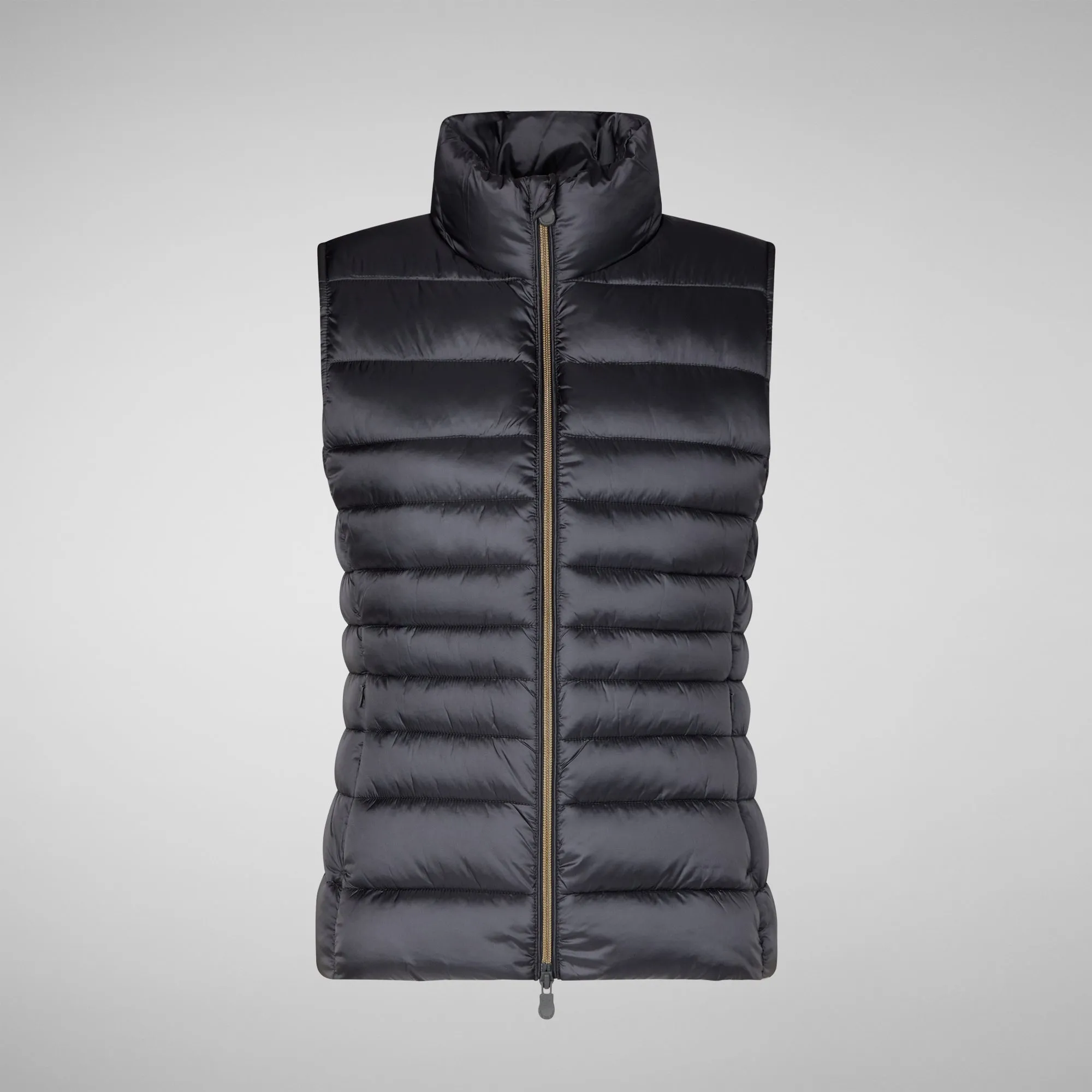 Women's Animal free Puffer Vest Lynn in ebony grey