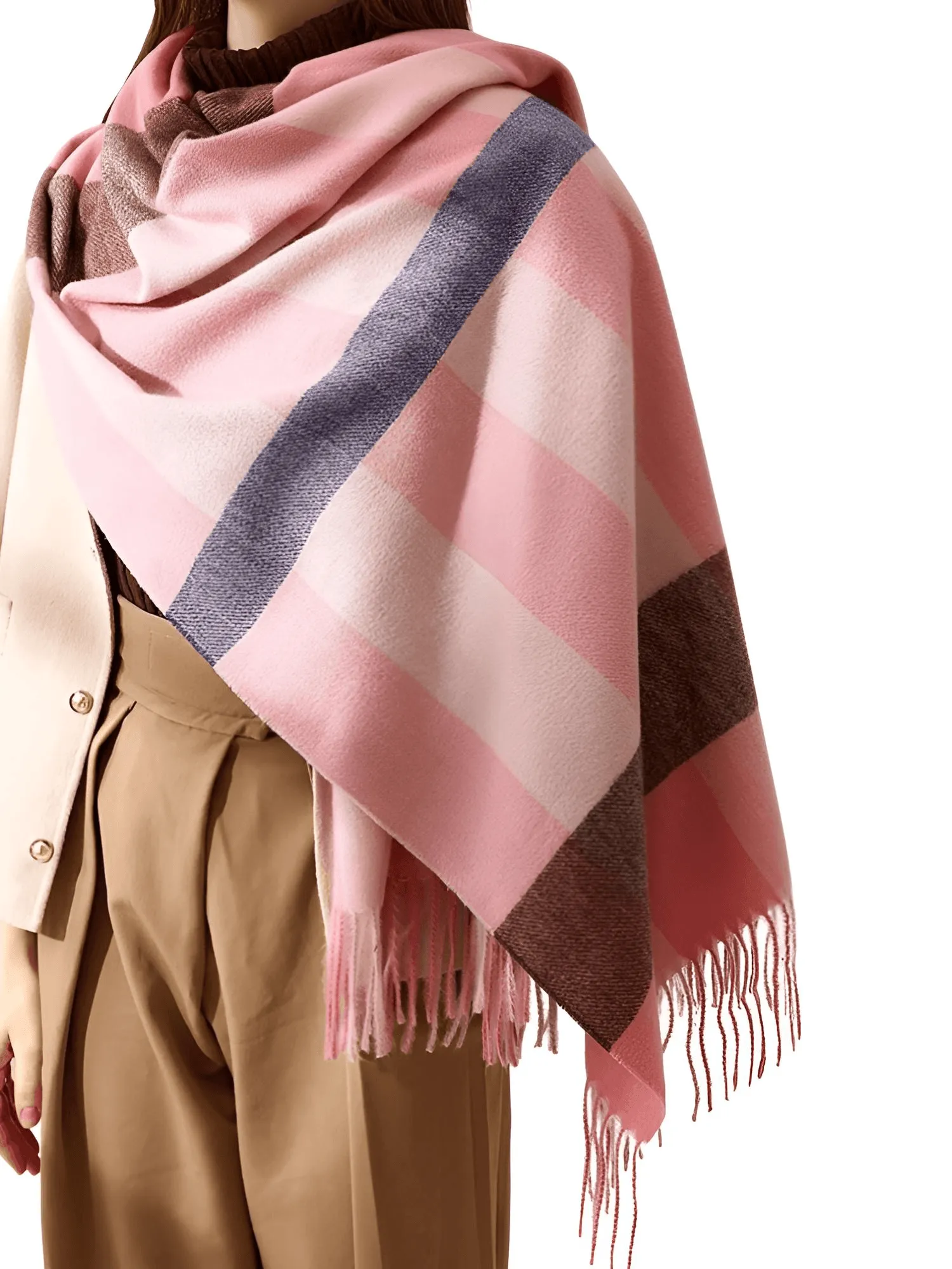 Women's Long Fashion Scarves With Tassels