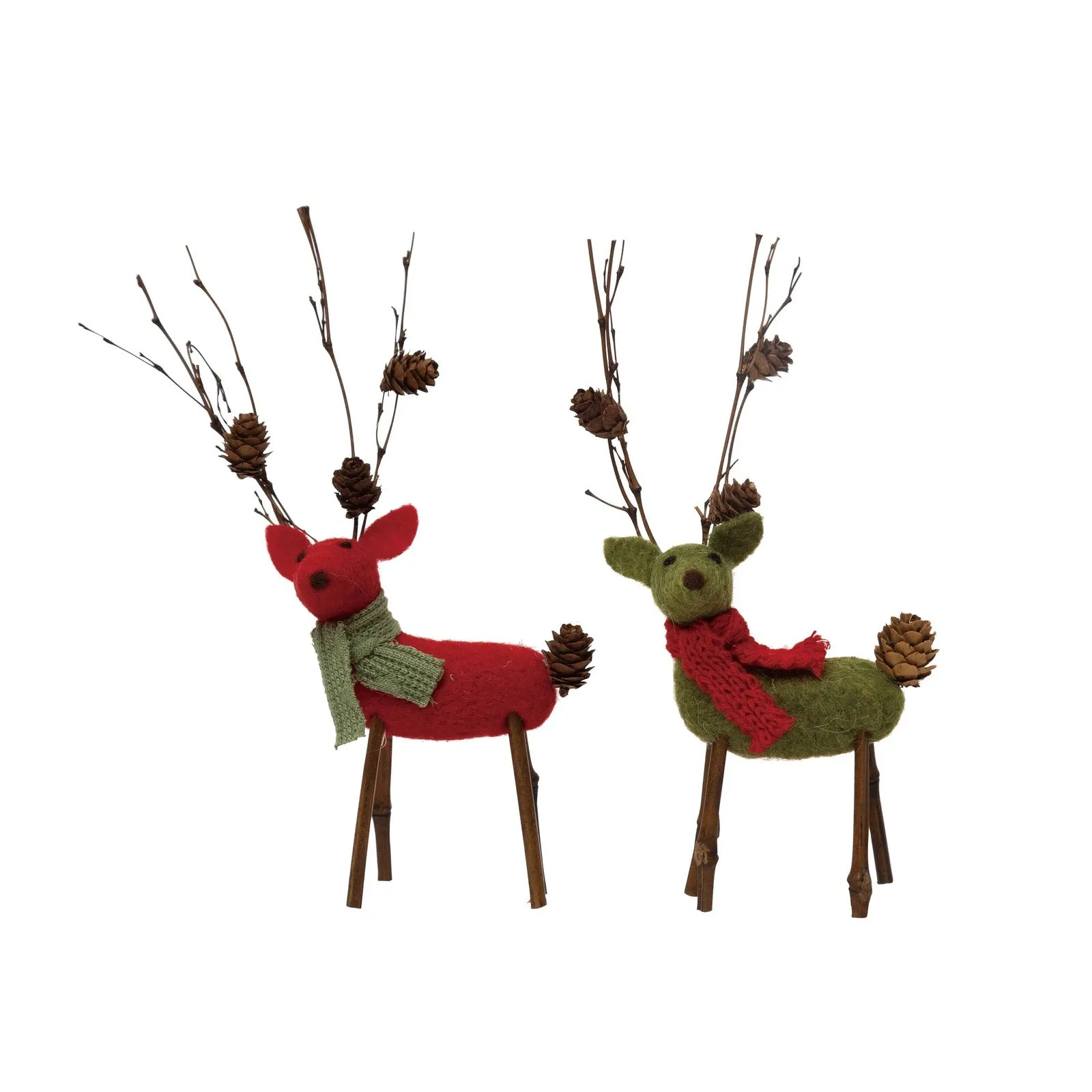 Wool Felt Twig Reindeer