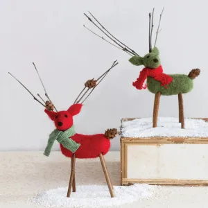 Wool Felt Twig Reindeer