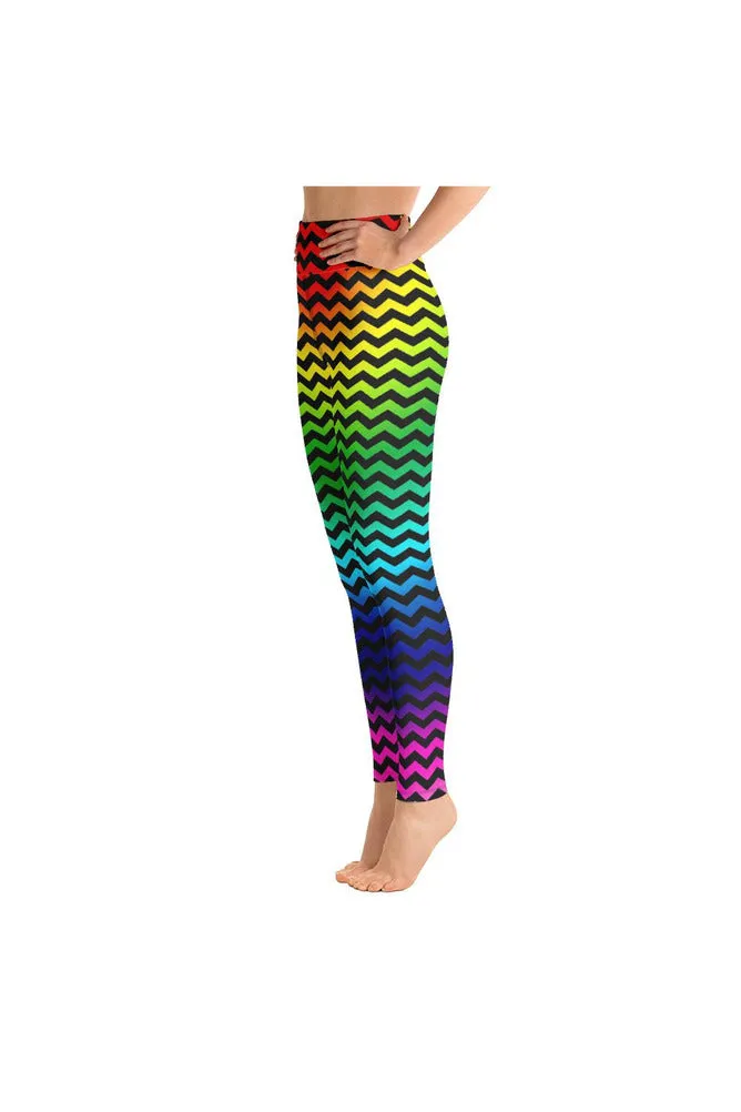 Zigzags and Rainbows Yoga Leggings